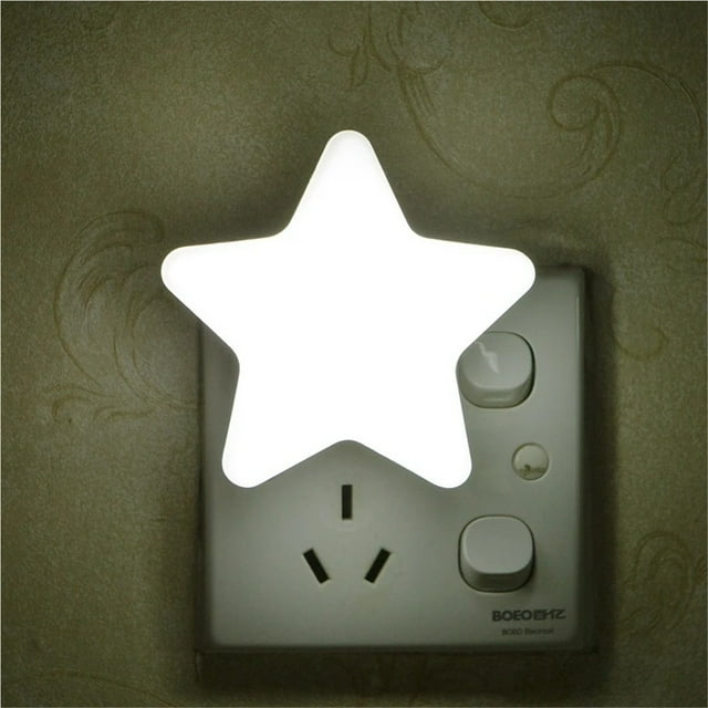 3PCS LED Stars Night Lights US Plug Night Lamp Light Home Decoration Bedroom Bedside Baby Room Living Room Corridor Lighting