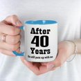 thumbnail image 3 of CafePress - 40Th Anniversary Funny Quote Mug - 11 oz Ceramic Mug - Novelty Coffee Tea Cup, 3 of 3