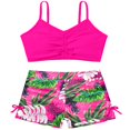 thumbnail image 1 of CNKOO Girls‘ Swimsuits - Palm Trees Two Piece Tankinis with Padded Cups & Adjustable Straps, 1 of 9