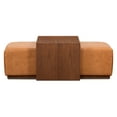 thumbnail image 4 of Poly and Bark Jarmo Leather Ottoman with Walnut Table, 4 of 10