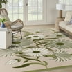 Nourison Aloha Indoor/Outdoor Ivory Green 12' x 15' Area Rug (12x15 ...