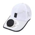 thumbnail image 3 of Sombrero con ventilador solar, ideal para golf, playa, camping, compras y pesca. Blanco, 3 of 9