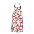 thumbnail image 2 of Pofeuu Cherry_1 Print Waterproof Apron with Pockets Adjustable Cooking Aprons Kitchen Bib for Baking Household Cleaning, 2 of 8