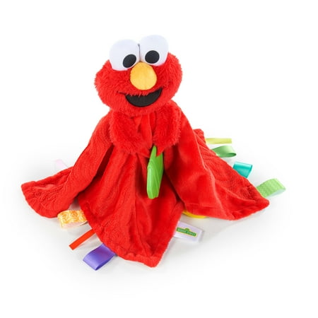 Bright Starts Sesame Street Snuggles with Elmo Baby Taggies Lovey Security Blanket, 14"