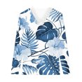 thumbnail image 5 of USSUMA Dressy Tops for Women Floral Print Womens Blouses and Tops Casual Long Sleeves V-Neck Casual Dressy Shirts for Women, 5 of 5