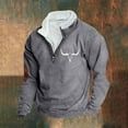 thumbnail image 2 of Quarter Zip Sweatshirts Men,Mens Vintage Cow Printed Half Zip Sweatshirts Work Tactical Pullover Fleece Lined Long Sleeve Tops Stand Collar Sweaters for Fall Winter S-5XL, 2 of 3