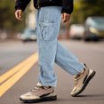 thumbnail image 4 of AURARMLET Jeans De Trabajo Para Con Ajuste Recto Suelto Y Bolsillos Espaciosos En De, 4 of 6