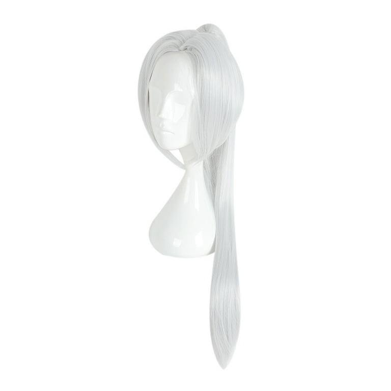 Unique Bargains Human Hair Wigs for Women Lady 31 White Wigs with Wig Cap Walmart