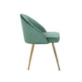 thumbnail image 4 of Porthos Home Daija Velvet Dining Chairs With Stylish Gold Chrome Legs, Supportive Semi-circular Back And Comfortable Cushion (Great As Accent Chairs, Side Chairs Too), 4 of 7