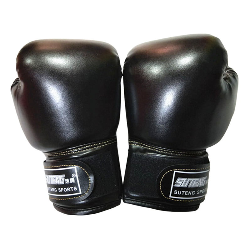 Leather Boxing Gloves mens boy Sparring Gym Training MMA Mitts Workout 10oz-16oz 