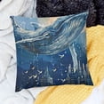 thumbnail image 2 of SHANXI Throw Pillow Covers Blue Ocean Fish Whale Dolphin Print Cushion Cover Soft Pillow Cases for Home Sofa Bed Chair Car Office Decorative 24x24in, 2 of 5