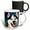 Multicolor, variant on 3drose, Funny Siberian Husky Dog Portrait. Colorful Digital Art Gift for You, 11oz Two-tone Red Mug