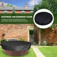 thumbnail image 3 of Round Swimming Pool Cover Solar Pool Cover, Waterproof Spa Protective Cover, 190T for Outdoor Spas Bathtub,——Black 200×30cm, 3 of 4