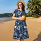 thumbnail image 4 of Balery Sailing Cruises Nautical Vestidos sueltos de manga corta para mujer, vestidos de verano 2025, vestidos casuales de corte A con vuelo., 4 of 6