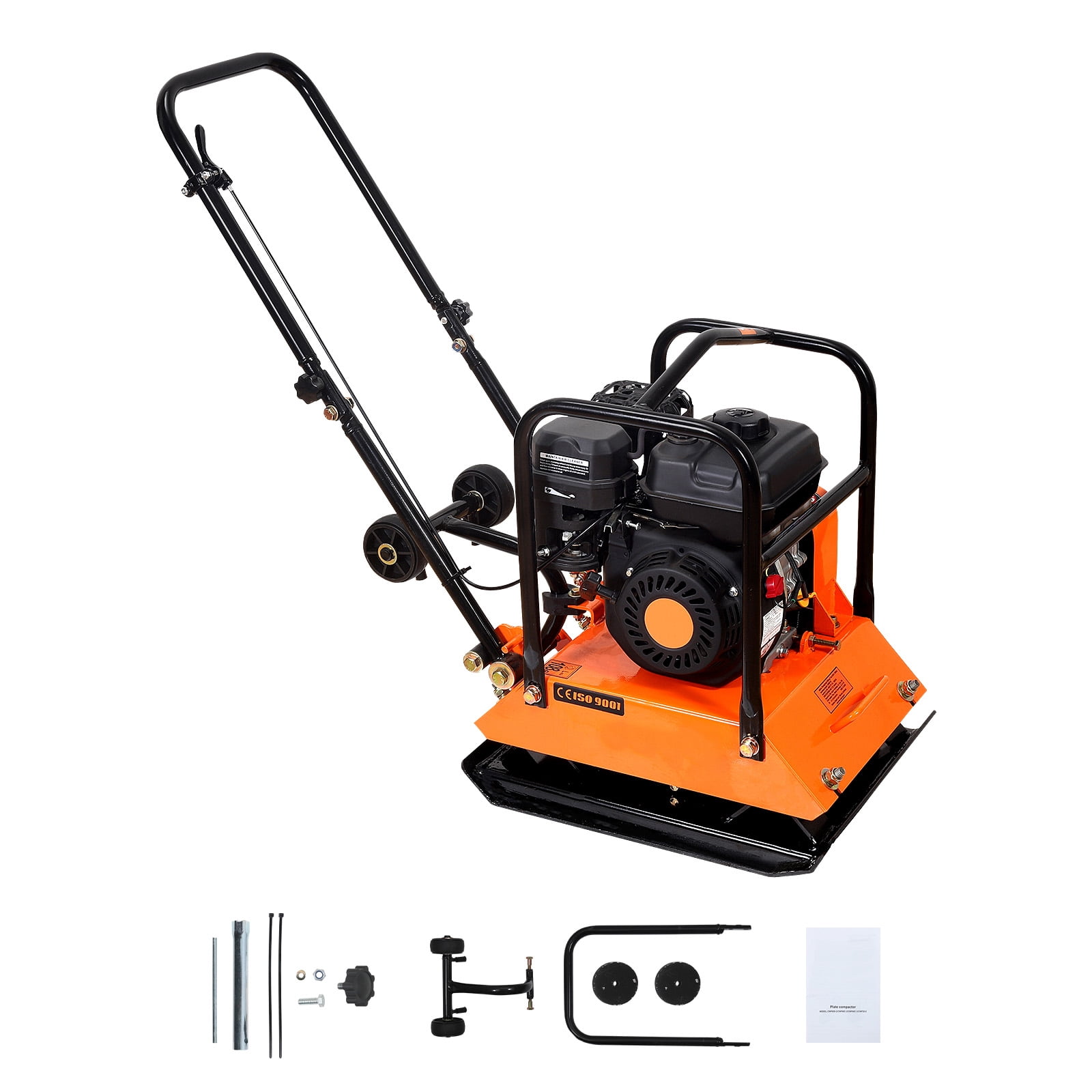 7HP Plate Compactor – 4200 Lbs Force, 5600 VPM, 212cc Engine – 22.1"x15.9" Plate For Soil, Gravel & Asphalt – Professional Landscaping & Construction Tool