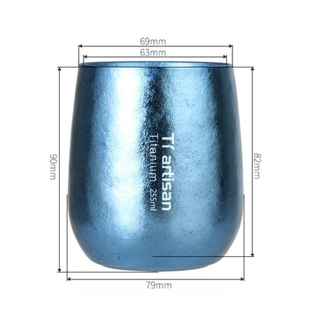 

255Ml Double Wall Colorful Titanium Coffee Cup Beer Cup Camping Water Tea Cup
