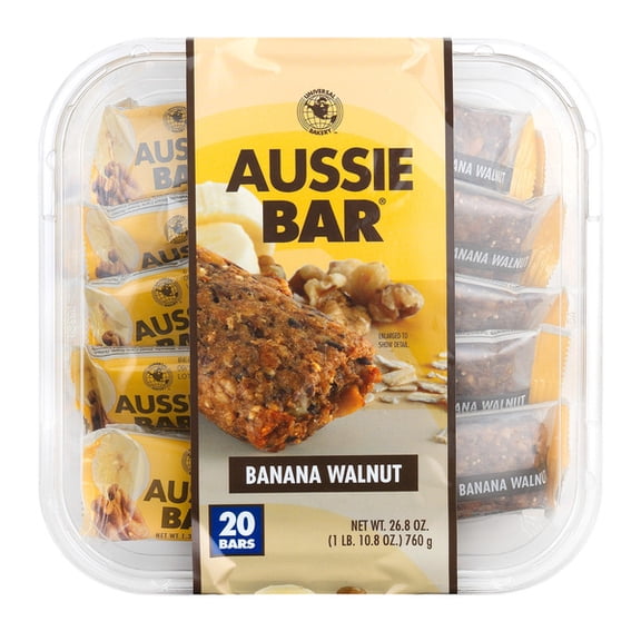 Aussie Bar Banana Walnut by Universal Bakery 26.8 OZ (20 Bars)