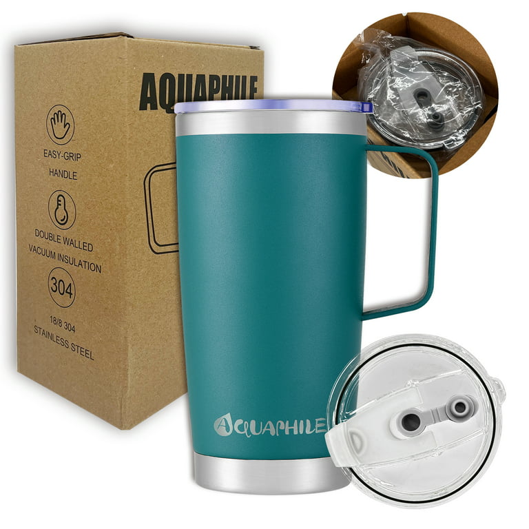 Hydrate Tumbler with Handle 32oz Pastel Light Blue Coffee Mug, Stainless Steel Reusable Travel Mug, BPA-Free and Toxin-Free V