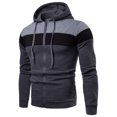 thumbnail image 2 of Otoño e invierno Nuevo producto Color a juego Moda Cremallera Casual Hombres Suéter deportivo Pompotops  oipoqjl16386, 2 of 9