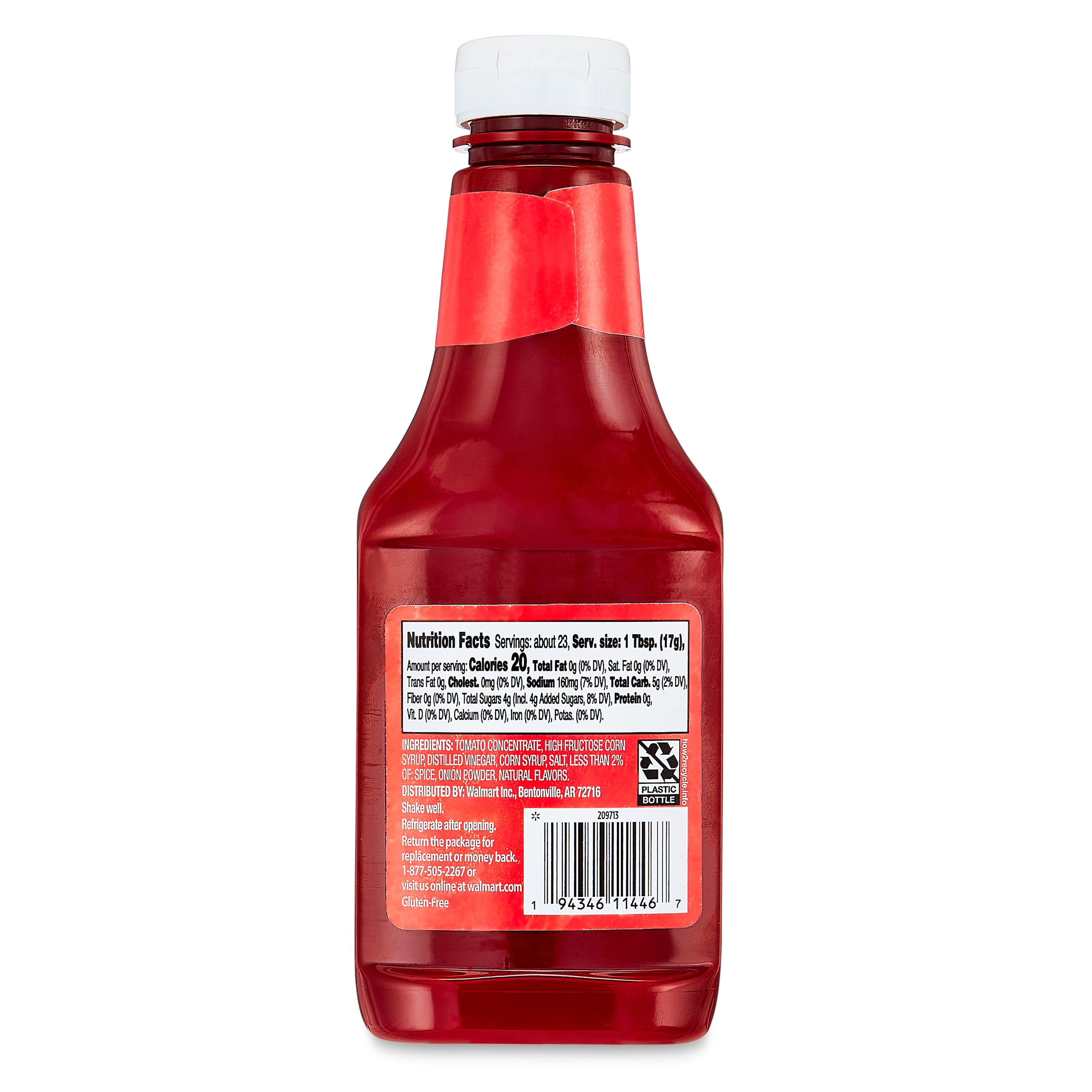 (24 pack) Great Value Tomato Ketchup, 14 oz