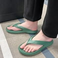 thumbnail image 5 of Fengqque Women's and Men's EVA Flip Flops Bathroom Outdoor Anti Slip Flip Flops Beach Soft Sole Slippers Green 10-10.5(44), 5 of 8
