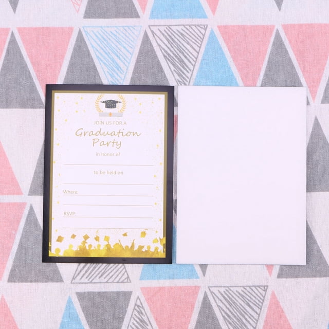 BESTYASH Carte de Félicitations Fête de Remise des Diplômes Papier Blanc 25 Pcs