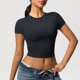 thumbnail image 5 of mfyjkho Tops Elegantes Para Mujer, Camiseta De Manga Corta Para Mujer, Informal, Ajustada, Para Pilates, Yoga, Running Y Fitness, Con Cuello Redondo Tops Para Hacer Ejercicio Para Mujer Xl, 5 of 8