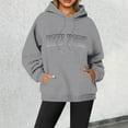 thumbnail image 2 of WENWU Women's Hoodies Sweatshirts Long Sleeve Pullover Hoodie Sweatshirt Oversized Hoodies for Women Grey Clothes Fall Clothing College Clothes for Women, 2 of 4