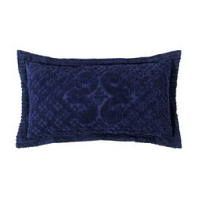 Ashton Cotton Pillow Sham, Navy - King Size