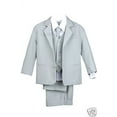 thumbnail image 3 of BABY, TODDLER & BOY WEDDING  PARTY FORMAL no tail TUXEDO SUIT LT. GRAY  S -20, 3 of 7