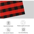 thumbnail image 6 of AllWays Plaza Cotton Buffalo Plaid Rug 27.5"x43" Black and Red Checked Rug Washable Doormats Indoor Outdoor Rugs for Layered Front Door Mats, Porch, Kitchen, Farmhouse, Entryway, 6 of 17