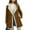 Brown, variant on Women's Double-Breasted Faux Suede Coat Warm Shearling Lined Peacoat Winter Jacket with Front Pockets,Casual Style