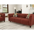 thumbnail image 4 of Roundhill Furniture Della 2-Piece Living Room Set, Sofa and Loveseat, Red, 4 of 14