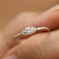 thumbnail image 3 of Heart Ring For Women Electroplated Copper With White Gold Gem Accents Elegant Fashion Jewelry Gift Travel Souvenir, 3 of 4