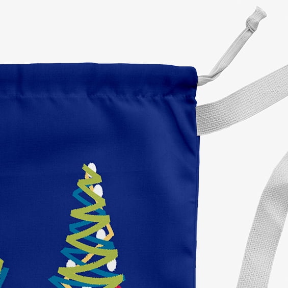 Simply Daisy Canvas O Tannenbaum 18 x 29 in Blue Laundry Bag