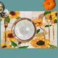 thumbnail image 6 of Sunflower Placemats Set of 4 Washable, Placemats Washable, Vinyl Waterproof Placemats 17 x11 Inch, Square Place Mats for Kitchen Dining Table, 6 of 6