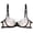 Black, variant on Womens Lace Bra Demi Sheer Mesh Balconette See Through Bralette Unlined Underwire Embroidered