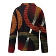 thumbnail image 5 of Pompotops Blouse à Manches Longues Imprimée avec Fermeture Éclair et Col Rabattu pour Femmes, 5 of 5