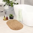 thumbnail image 6 of Unique Bargains 2 Pcs Oval Plush Mat Non Slip Washable Rug Khaki 16" x 24"/20" x 32", 6 of 7