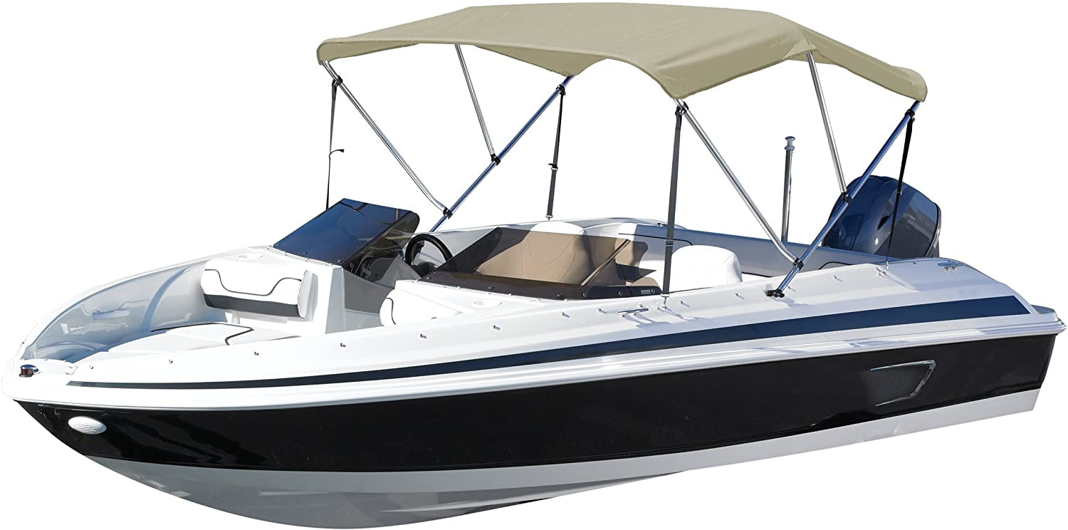 Summerset 3 Bow Bimini Top Boat Cover With 1" Aluminum Frame, Hardware