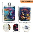 thumbnail image 2 of 4 Pack Qtip Holder Dispenser Forest Mushroom Houses Clear Plastic Storage Apothecary Jars for Cotton Swabs Balls Pads Floss, 2 of 7