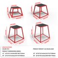 thumbnail image 2 of Steel Plyo Box for Exercise, Plyometric Jumping Box Metal Exercise Step Up Box with Anti-Slip Surface for Home Gym Training, 2 of 6
