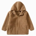 thumbnail image 5 of Staki Girls Fleece Jacket Soft Plush Sherpa Faux Fur Hooded Winter Jacket for Girls Warm Lightweight Cozy Teddy Coat 3-18Y(Purple,3-4 Years), 5 of 7