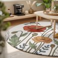 thumbnail image 3 of Round Rugs 6Ft, Spring Floral Round Area Rug Washable Indoor Throw Carpet, Elegant Pastoral Flowers Birds Rustic Soft Non Slip Circle Rug for Office Cabinet Home Decor Aesthetic, 3 of 7