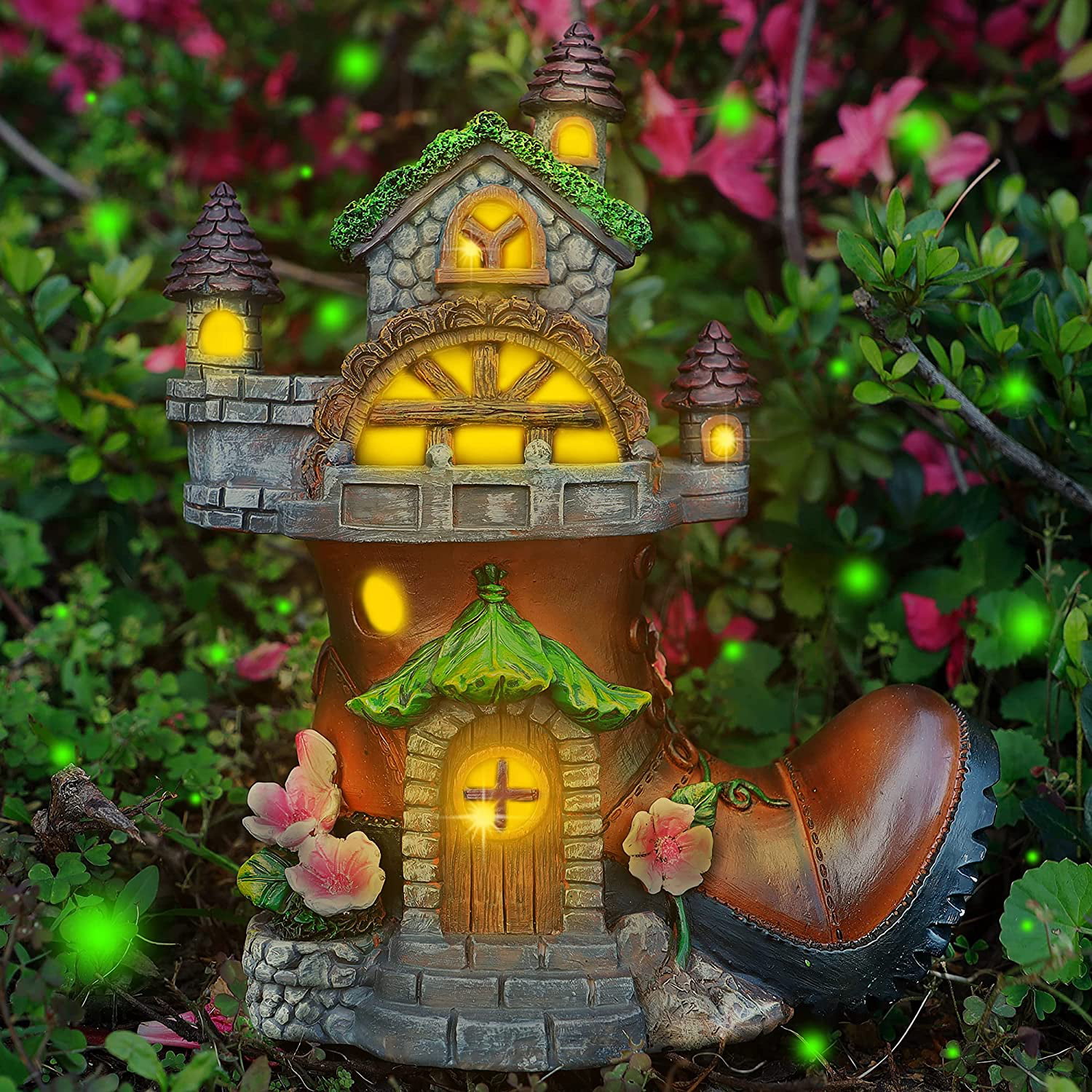 Magic Fairy Garden Tree House Decoration Metal Outdoor Garden Patio Ornament