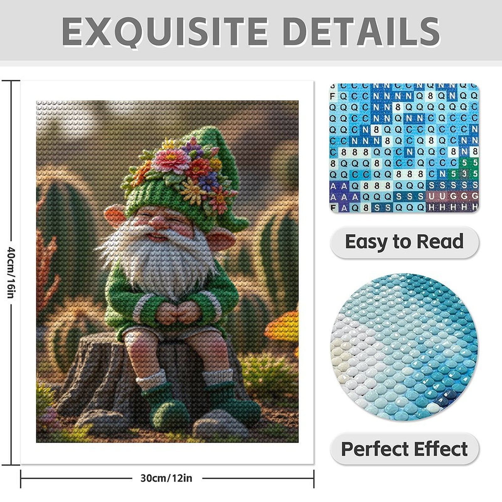 Diamond Art Kits for Adults - 5d Garden Gnome In Desert Oasis Diamond Painting for Adults, Diamond Art for Adults Beginners, Diamond Painting Kits for Adults for Home Wall Decor