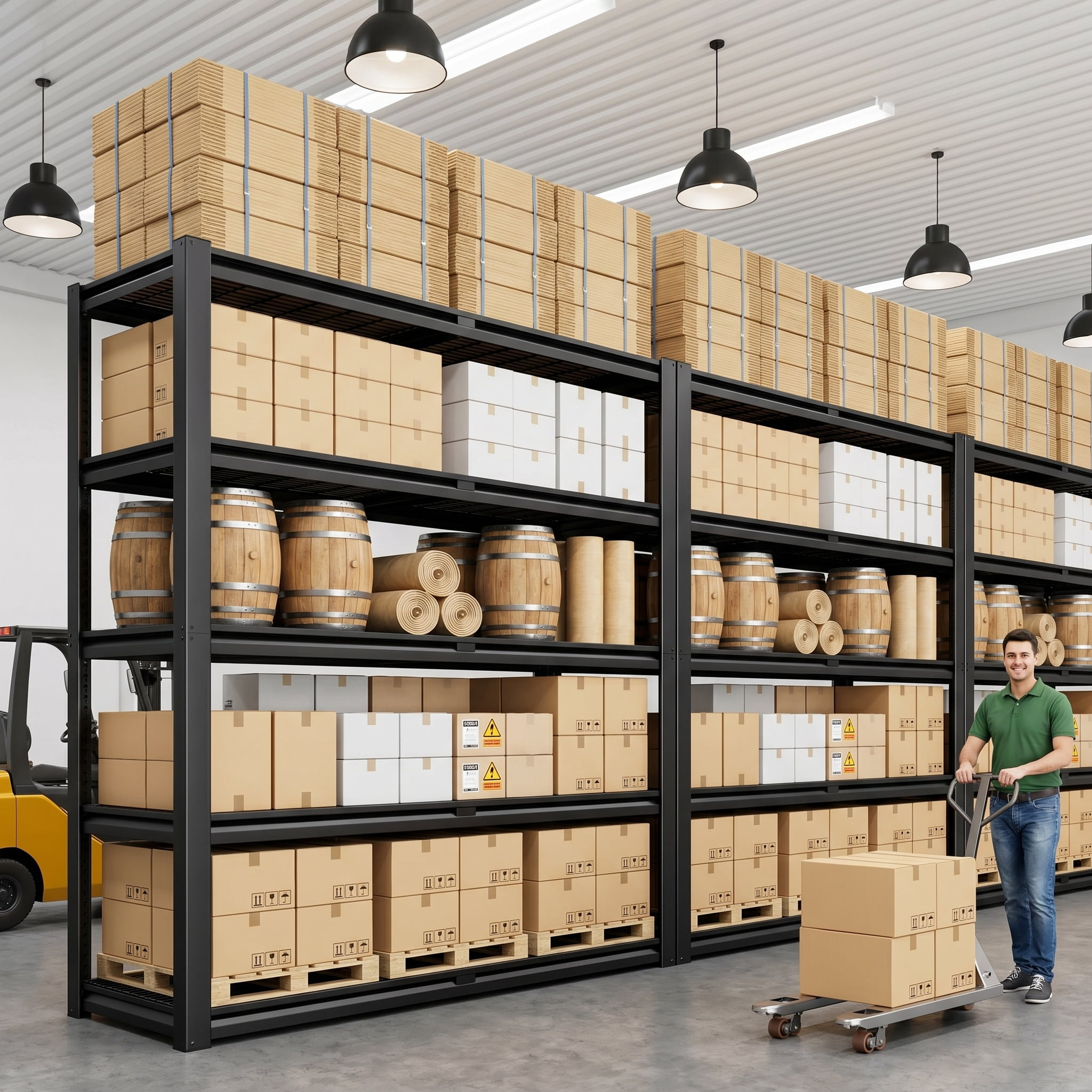 TrumanPick 72" H Garage Shelving Units, Heavy Duty 2500LBS Metal Storage Shelf with Adjustable Shelves, Industrial Storage Rack for Garage Organization Basement Warehouse