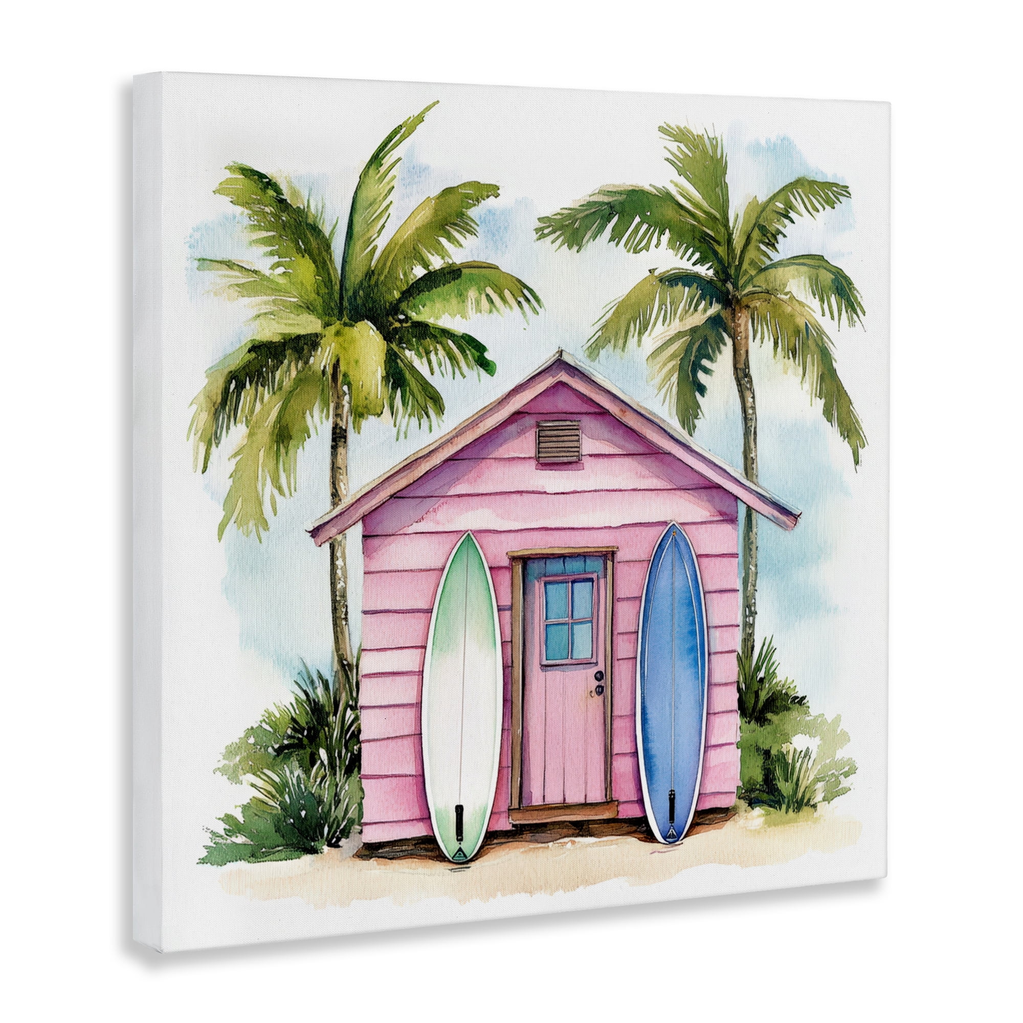 Stupell Industries Surf Shack Under Palms Canvas Wall Art, design by Petal Prints Design