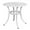 23.6" White Round Table, variant on IVV 23.6" Round Patio Bistro Table, Outdoor Cast Aluminum Side Table with 2" Umbrella Hole, White