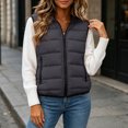thumbnail image 4 of Sheghy Winter Vests for Women Mid Length Hooded Diamond Quilted Casual Puffer Vest, 4 of 6